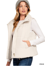 Load image into Gallery viewer, The Drew High Neck Puffer Vest