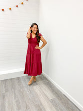 Load image into Gallery viewer, THE SAMI FLUTTER SLEEVE MIDI DRESS