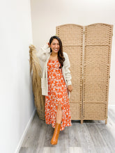 Load image into Gallery viewer, Modest Side slit floral print long midi dress