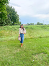 Load image into Gallery viewer, THE AMELIA FRONT TIE PLEATED FRONT 3/4 SLEEVE TOP