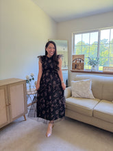 Load image into Gallery viewer, THE SAMANTHA SMOCKED RUFFLE TIERED FLORAL MIDI DRESS