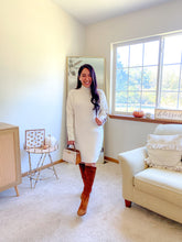 Load image into Gallery viewer, The Cassidy Colorblock Mock Neck Long Sleeve Sweater Dress