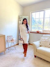 Load image into Gallery viewer, The Cassidy Colorblock Mock Neck Long Sleeve Sweater Dress