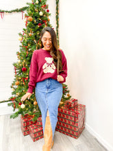 Load image into Gallery viewer, TEDDY JACQUARD CREW NECK KNIT PULLOVER SWEATER