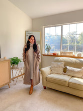 Load image into Gallery viewer, The Grace Longline Solid Button Closure Coat