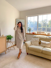 Load image into Gallery viewer, The Jennifer Turtle Neck Long Sleeve Midi Sweater Dress