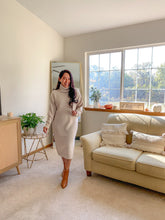 Load image into Gallery viewer, The Jennifer Turtle Neck Long Sleeve Midi Sweater Dress