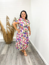 Load image into Gallery viewer, The Juliette Plus Floral Print VNeck Midi Dress