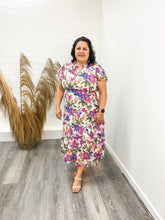 Load image into Gallery viewer, The Juliette Plus Floral Print VNeck Midi Dress