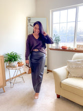 Load image into Gallery viewer, The Nancy Plus Solid V Neck Drop Shoulder Knit Sweater