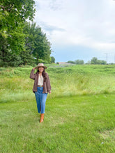 Load image into Gallery viewer, OVERSIZED PINSTRIPE COLLARED BUTTON DOWN SHACKET