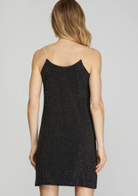 Load image into Gallery viewer, THE DELILAH COWL NECK WOVEN STUDDED CAMI DRESS
