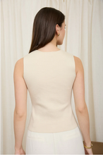 Load image into Gallery viewer, THE MAXWELL SEAMLESS V NECK GOLD BUTTON KNIT CARDIGAN VEST
