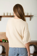 Load image into Gallery viewer, THE MACKENZIE RAW EDGE DETAIL SHORT SLEEVE KNIT CARDIGAN
