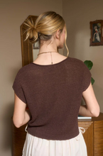 Load image into Gallery viewer, THE MARA SPLIT NECK BATWING SLEEVELESS KNIT SWEATER
