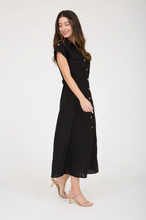 Load image into Gallery viewer, THE KAMILA SIDE ADJUSTABLE STRAP DETAIL LINEN MIDI SHIRT DRESS
