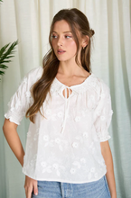 Load image into Gallery viewer, THE GABRIELA EMBROIDERED 3D FLORAL OFF THE SHOULDER BLOUSE

