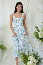 Load image into Gallery viewer, THE JALYN FLORAL EYELET PATTERN SCALLOP LACE TRIM MIDI DRESS
