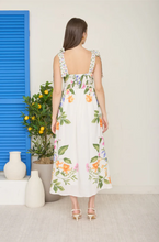 Load image into Gallery viewer, THE JULIET FLORAL TIE STRAP DETAIL EMPIRE WAIST MIDI DRESS
