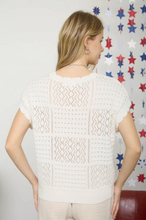 Load image into Gallery viewer, THE JOY MULTI-PATTERN SCALLOP TRIM SHORT SLEEVE CARDIGAN
