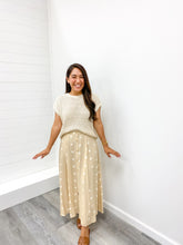 Load image into Gallery viewer, THE CARLA POLKA DOT BUTTON DOWN MIDI SKIRT
