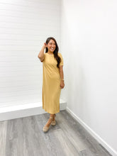 Load image into Gallery viewer, The Milly Midi T Shirt Dress with Side Slits
