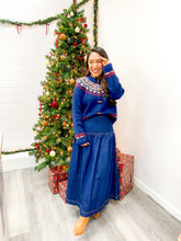 Load image into Gallery viewer, ANTONELLA FAIRE ISLE TOGGLE BUTTON KNIT CARDIGAN SWEATER
