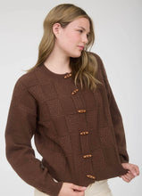 Load image into Gallery viewer, THE BENTLEY CHECKERED TOGGLE BUTTON DOWN KNIT CARDIGAN
