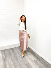 Load image into Gallery viewer, THE CELINE MIDI SATIN SKIRT
