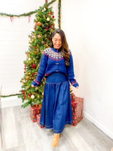 Load image into Gallery viewer, ANTONELLA FAIRE ISLE TOGGLE BUTTON KNIT CARDIGAN SWEATER
