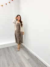 Load image into Gallery viewer, LEOPARD SATIN PRINT SLIP DRESS

