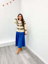 Load image into Gallery viewer, MULTICOLOR FAIR ISLE BUTTON DOWN KNIT CARDIGAN
