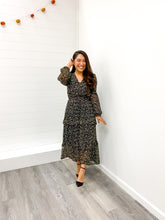 Load image into Gallery viewer, RUFFLE DETAIL TIERED CHIFFON MAXI DRESS
