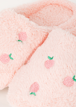 Load image into Gallery viewer, Strawberries Print Faux Fur Slippers
