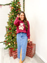 Load image into Gallery viewer, TEDDY JACQUARD CREW NECK KNIT PULLOVER SWEATER
