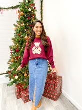 Load image into Gallery viewer, TEDDY JACQUARD CREW NECK KNIT PULLOVER SWEATER
