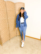 Load image into Gallery viewer, OVERSIZED DENIM SHACKET
