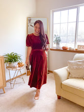 Load image into Gallery viewer, The Natalee Stretch Velvet Dress
