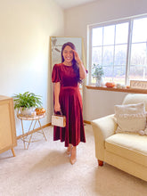 Load image into Gallery viewer, The Natalee Stretch Velvet Dress
