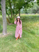 Load image into Gallery viewer, The Abigail Smock Bodice Puff Sleeve Pleated Dress
