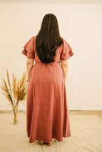 Load image into Gallery viewer, spring feminine modest long wrap dress with sleeves
