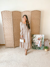 Load image into Gallery viewer, DITZY FLORAL SQUARE NECK LONG SLEEVE MIDI DRESS
